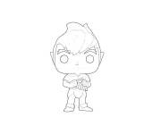 Coloriage Funko Pop simple