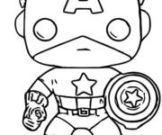 Coloriage et dessins gratuit Pop Capitaine Am&eacute;rique à imprimer