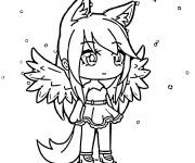 Coloriage Ange adorable de Gacha Life