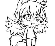 Coloriage Ange gar&ccedil;on de Gacha Life