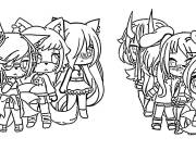 Coloriage Bataille de chanson de Gacha Life