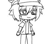 Coloriage et dessins gratuit Beau Gar&ccedil;on de Gacha Life à imprimer