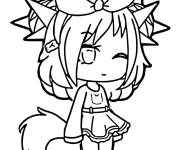 Coloriage Clin d'oeil de Gacha Life