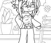 Coloriage Emo fille Gacha Life