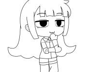 Coloriage Fille ange d'anime Gacha Life