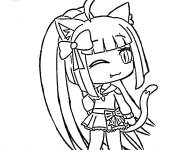 Coloriage et dessins gratuit Fille de Gacha japonaise à imprimer