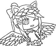 Coloriage et dessins gratuit Fille de Gacha Life avec des ailes à imprimer