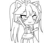 Coloriage Fille de l'hiver de Gacha Life