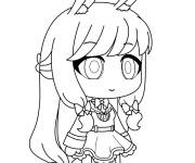 Coloriage Fille en uniforme de lapin de Gacha Life