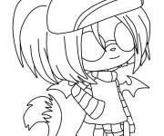 Coloriage Fille Gacha Life fashionista