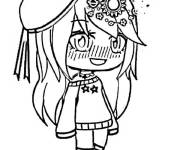 Coloriage et dessins gratuit Fille Gacha life magique à imprimer