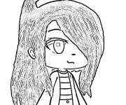Coloriage Fille Gacha Life r&eacute;aliste