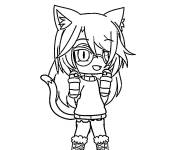 Coloriage Fille intelligente de Gacha Life