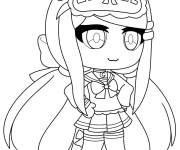 Coloriage Fille m&eacute;chante de Gacha Life
