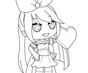 Coloriage Fille souriante de Gacha Life