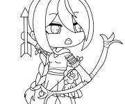 Coloriage Gacha Life fille Archer