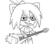 Coloriage Guitariste de Gacha Life