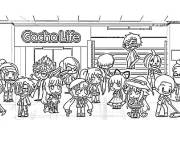Coloriage L'&eacute;cole de Gacha Life