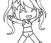Coloriage La joie de fille Gacha