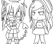 Coloriage La vie Gacha anime