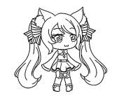 Coloriage Le charme de fille Gacha