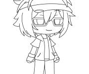 Coloriage Luni de Gacha Life