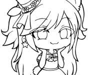 Coloriage Miss Popularit&eacute; de Gacha Life