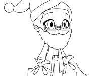 Coloriage P&egrave;re de Noel de Gacha Life