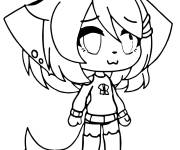 Coloriage Personnage Gache Life fille