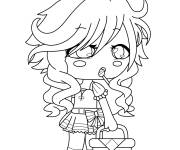 Coloriage Personnage mignonne de Gacha Life