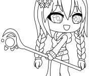 Coloriage Reine des neiges de Gacha Life