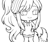 Coloriage Renard blanc de Gacha Life
