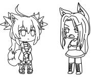 Coloriage R&eacute;union de Gacha Life