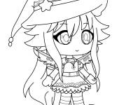 Coloriage Sorci&egrave;re de Gacha Life