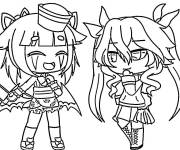 Coloriage TikTok Filles Gacha
