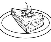 Coloriage Beau morceau de g&acirc;teau