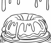 Coloriage Bundt cake en forme de beignet