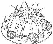 Coloriage Bundt g&acirc;teau avec des coulures de gla&ccedil;age