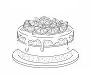 Coloriage G&acirc;teau &agrave; l'orange