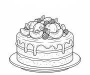 Coloriage G&acirc;teau &agrave; la p&ecirc;che