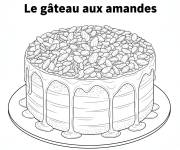 Coloriage G&acirc;teau aux amandes