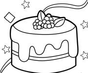 Coloriage g&acirc;teau aux chocolat pour enfants