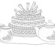 Coloriage G&acirc;teau aux oranges