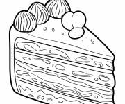 Coloriage G&acirc;teau avec des garnitures d&eacute;taill&eacute;