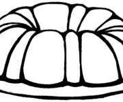 Coloriage et dessins gratuit G&acirc;teau Bundt facile à imprimer