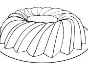 Coloriage G&acirc;teau Bundt simple
