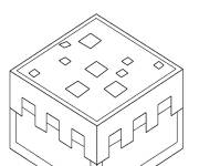 Coloriage G&acirc;teau dans le monde de Minecraft