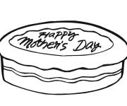 Coloriage G&acirc;teau de la f&ecirc;te des m&egrave;res