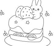 Coloriage G&acirc;teau de P&acirc;ques