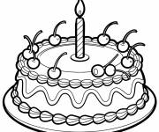 Coloriage G&acirc;teau d&eacute;cor&eacute; &agrave; la poche &agrave; douille